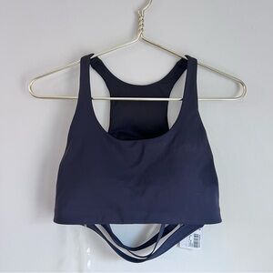 Lululemon Athletica Nulux Strappy-Back Sports Bra in Black Size Small